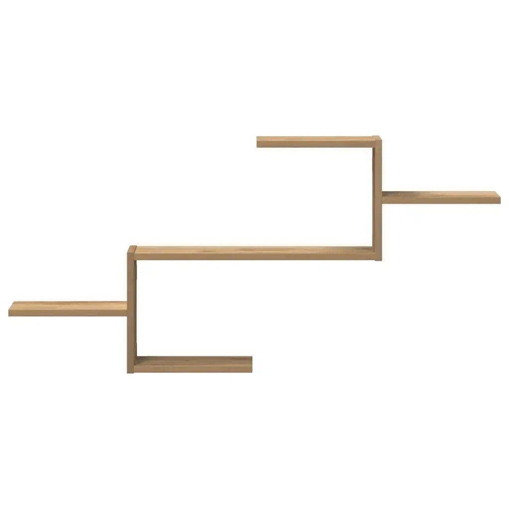 Scaffale a Parete Rovere Artigianale 104x15x49 cm in Truciolato 853208