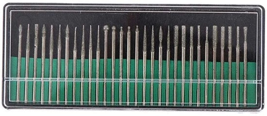 Set di punzoni a diamante 30 pezzi - Coating in titanio - Accessori per la gravatura - Strumento rotante - Per l'artigiano - Punzone a diamante