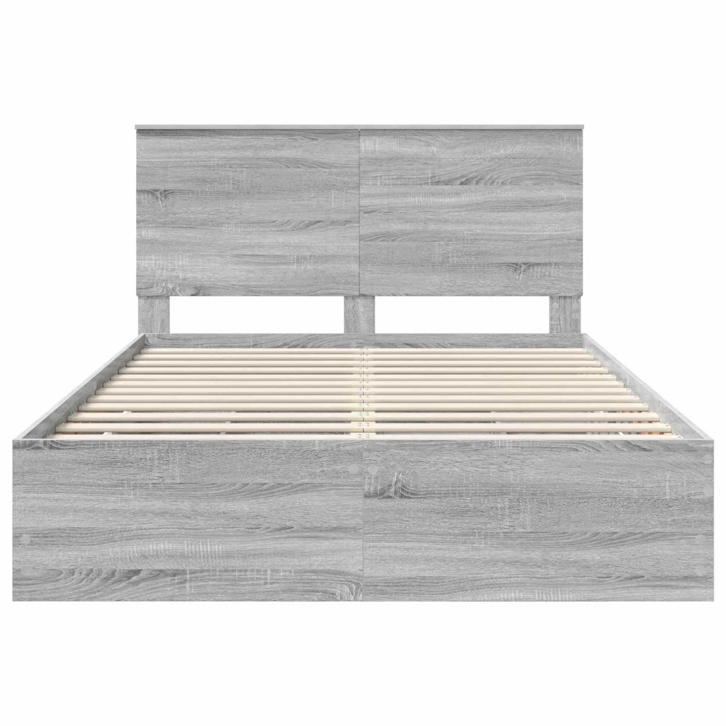 Struttura del letto con cassetto Grigio Sonoma 140 x 190 cm 3409459