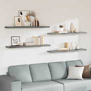 Scaffali a Parete 4 pz Grigi 120x23,5x3,8 cm in MDF cod mxl 44368