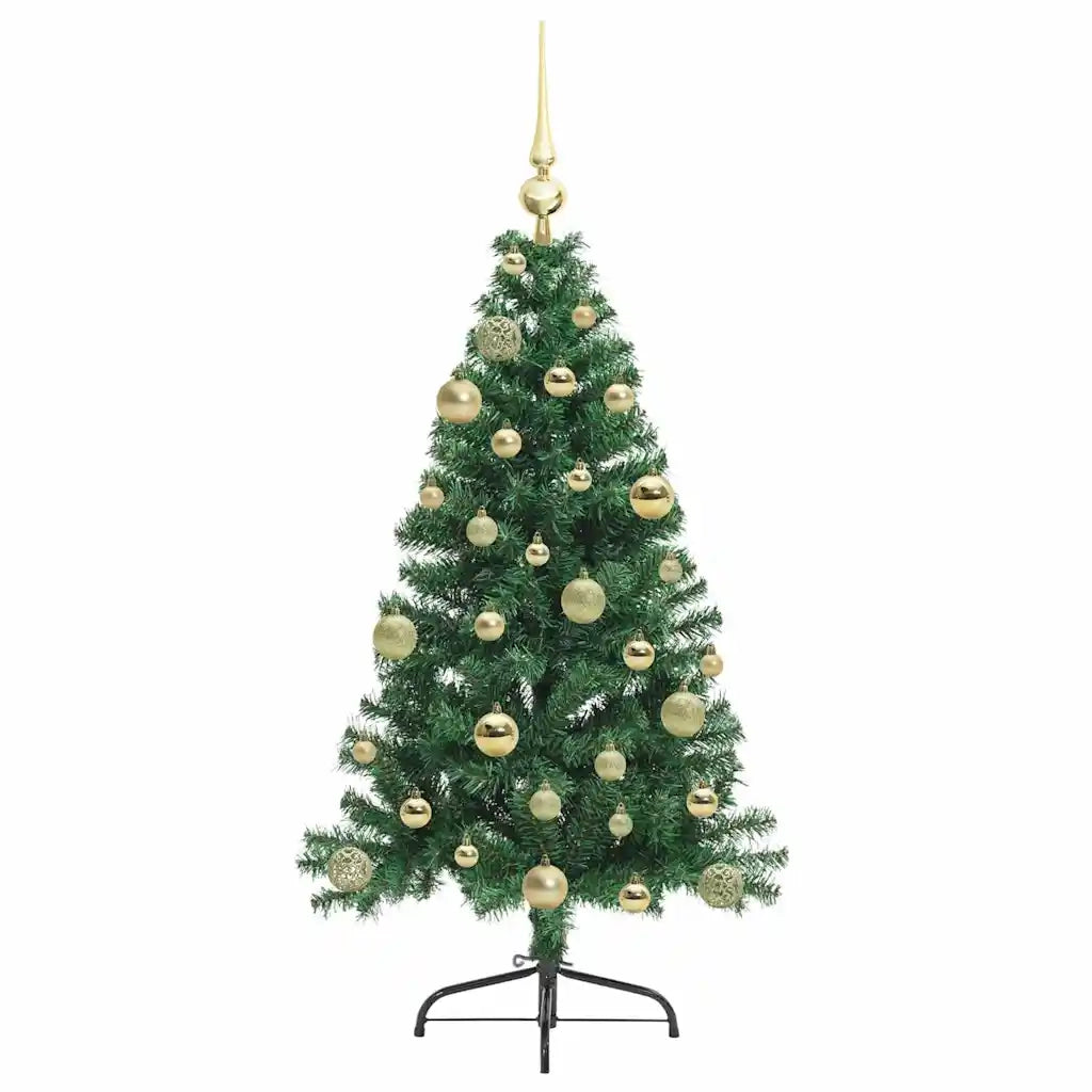 Albero di Natale | Decorazioni natalizie artificiale con luci integrate Verde 120 cm