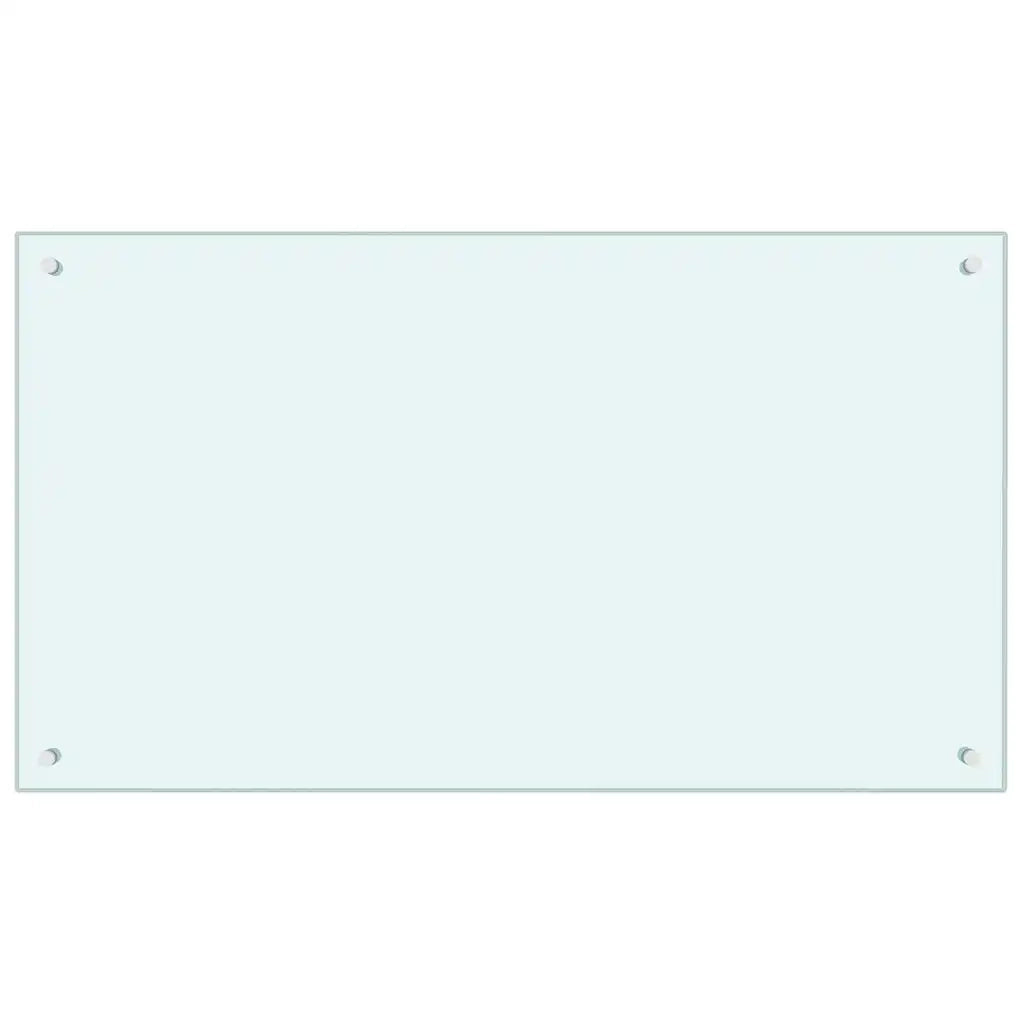 Schienale da cucina 2 pcs Bianco 100 x 60 cm vetro temperato