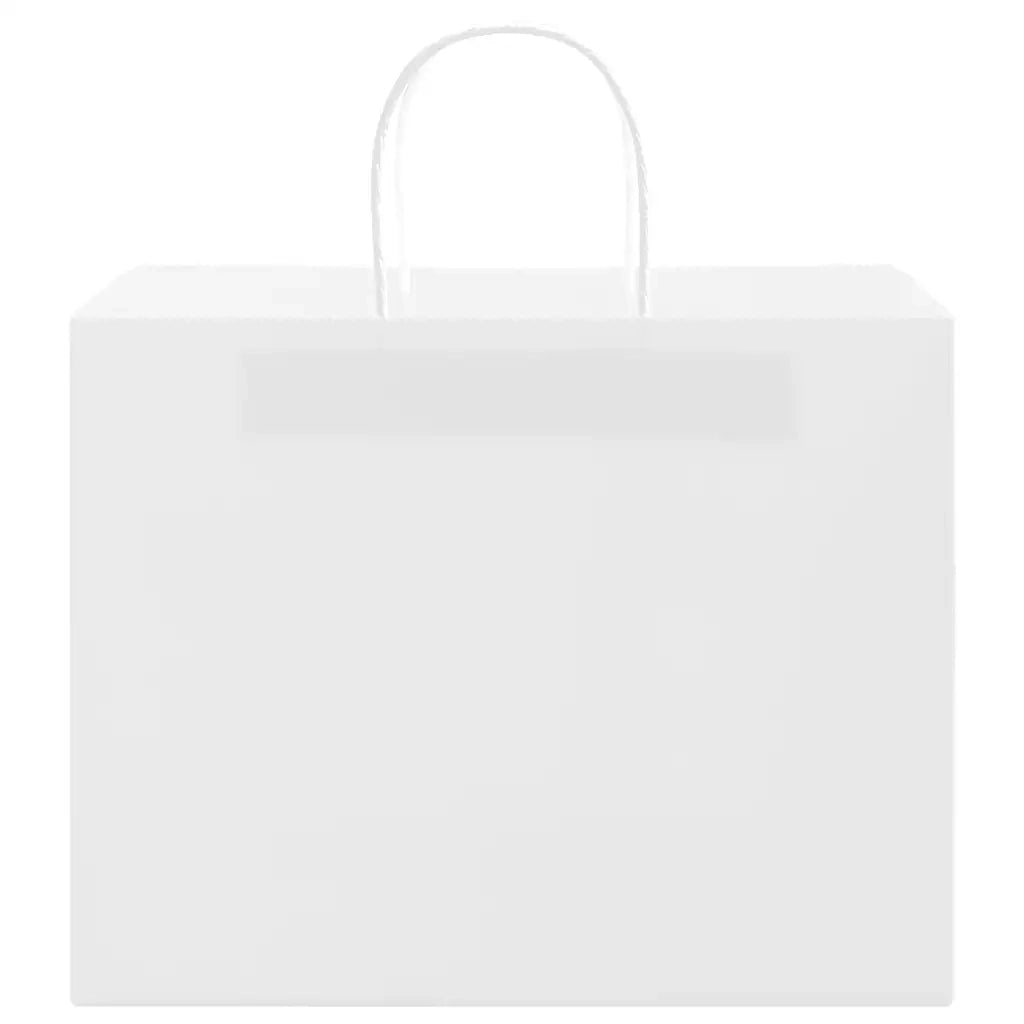 Sacchetti di Carta 250 pz con Manici Bianchi 32x22x24 cm