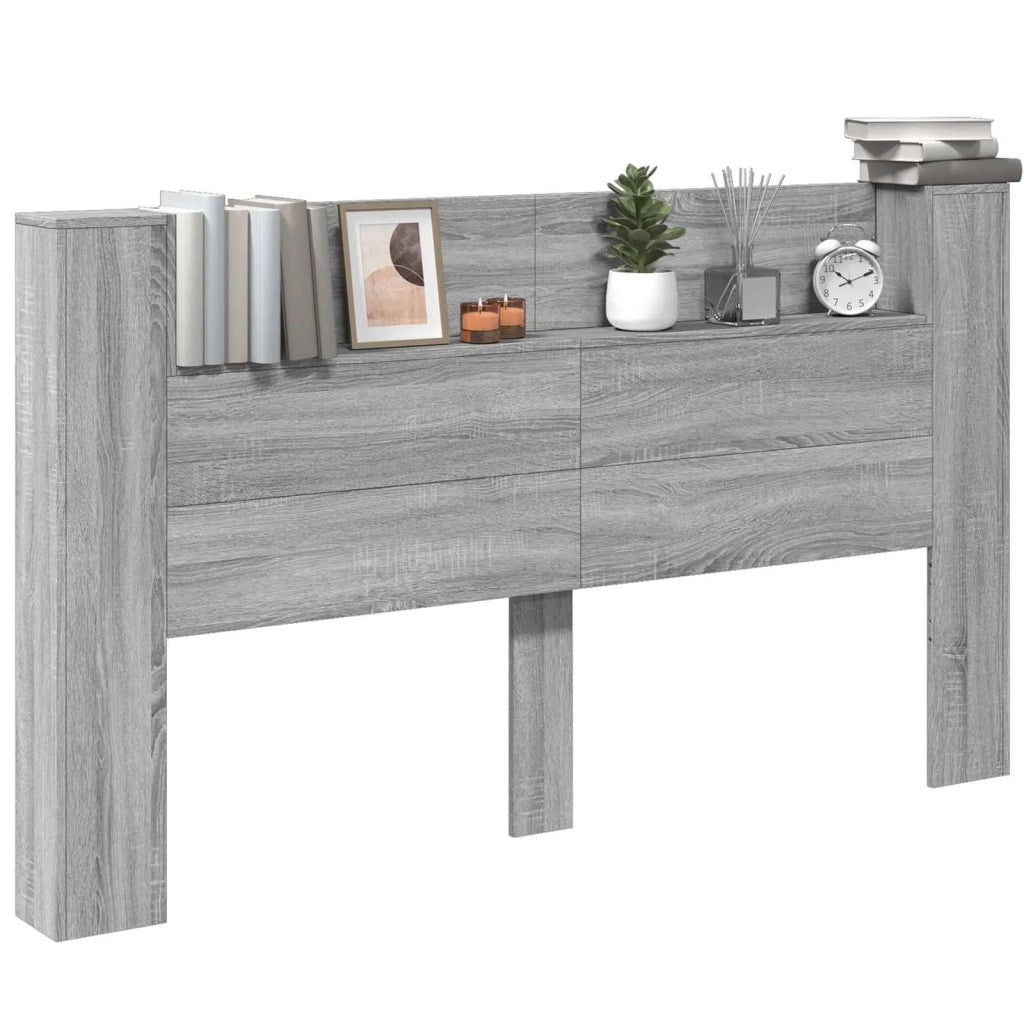Testiera-Testata Decorativa Grigio Sonoma 180 x 16,5 x 103,5 cm Legno multistrato