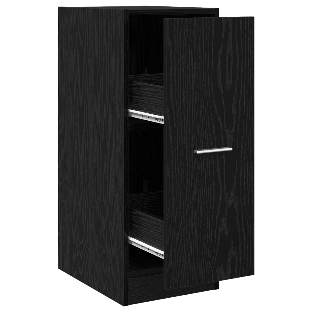 Armadio da Farmacia in Rovere Nero 30x41x77,5 cm in Legno Ingegnerizzato