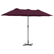 Ombrello | Parasol da giardino Rosso Bordeaux 370 x 197 x 239 cm