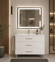 Mobile bagno con lavabo ORIGENBATH RIBERA senza specchio 80x45 cm bianco nordico