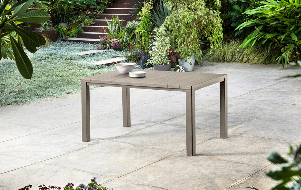Tavolino da Giardino 147x90x74,5 cm in Resina Keter Julie Cappuccino