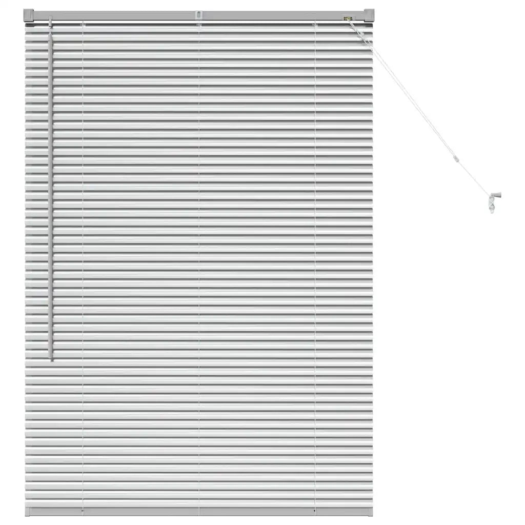 vidaXL Tenda per Finestra con tende Manuale Argento Alluminio