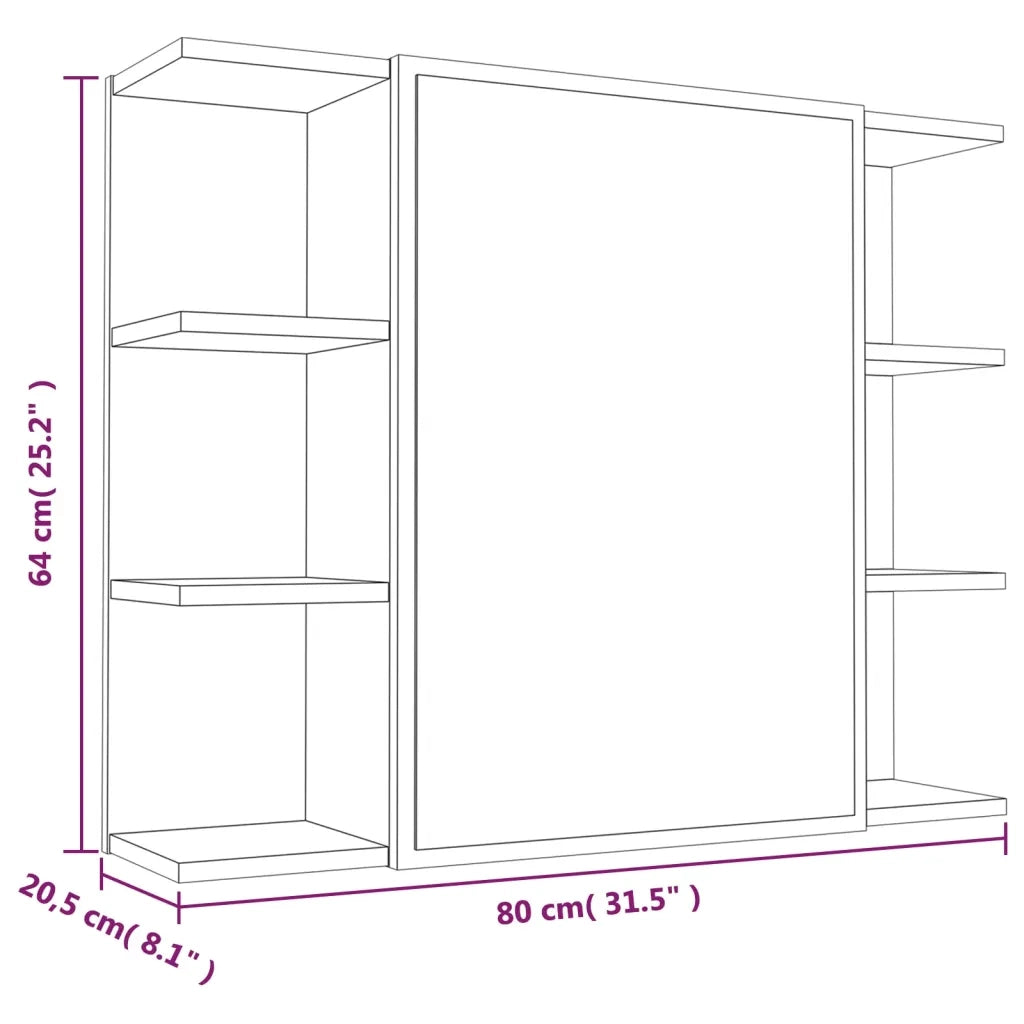 Set Mobili da Bagno 3 pz Grigio Sonoma in Legno Multistrato 3187610