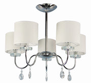 Lampadario Candellux Estera 35-11671 5xE14 cromo crema