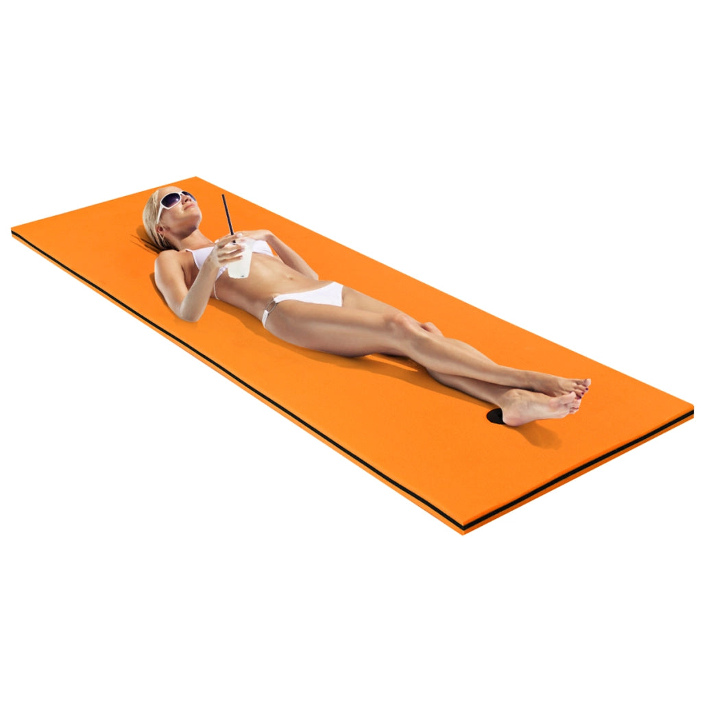 Tappeto galleggiante per attivit¨¤ acquatiche 210 x 66 cm, Tappetino in schiuma per svago e relax Arancione-Sport acquatici