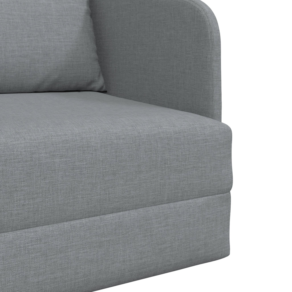 Divano Letto a Pavimento 2-in-1 Grigio Chiaro 65x80x83 cm Tessuto