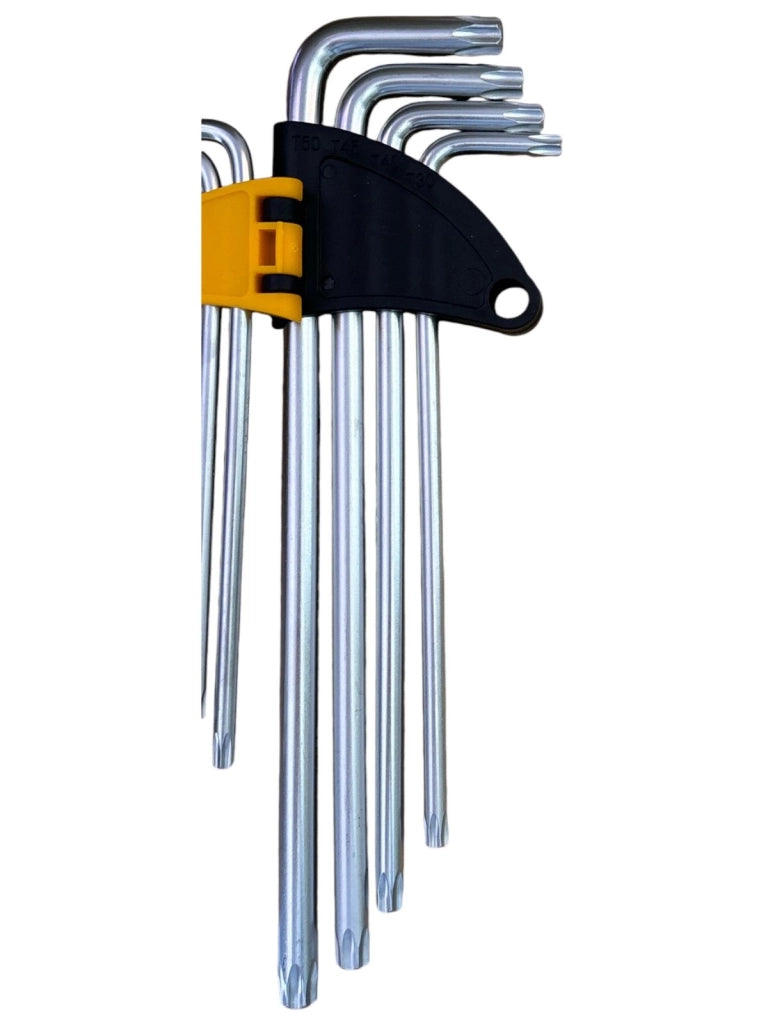 Set 9 Chiavi Torx a L Extra Lunghe Cromo Vanadio Chiavi Da T10 a T50 YX-1003