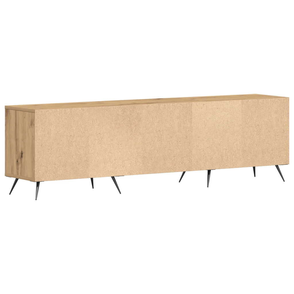 Mobile TV in rovere artigianale 150x30x44,5 cm in legno ingegnerizzato