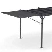 IDMarket - Tenda inclinabile e regolabile 250 x 150 cm per pergola retrattile grigio antracite