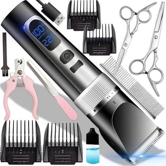 Taglia Capelli Elettrico Senza Fili per Animali - Clipper da Grooming Senza Cavo per Animali Piccoli con Design Senza Cavo del 100%
