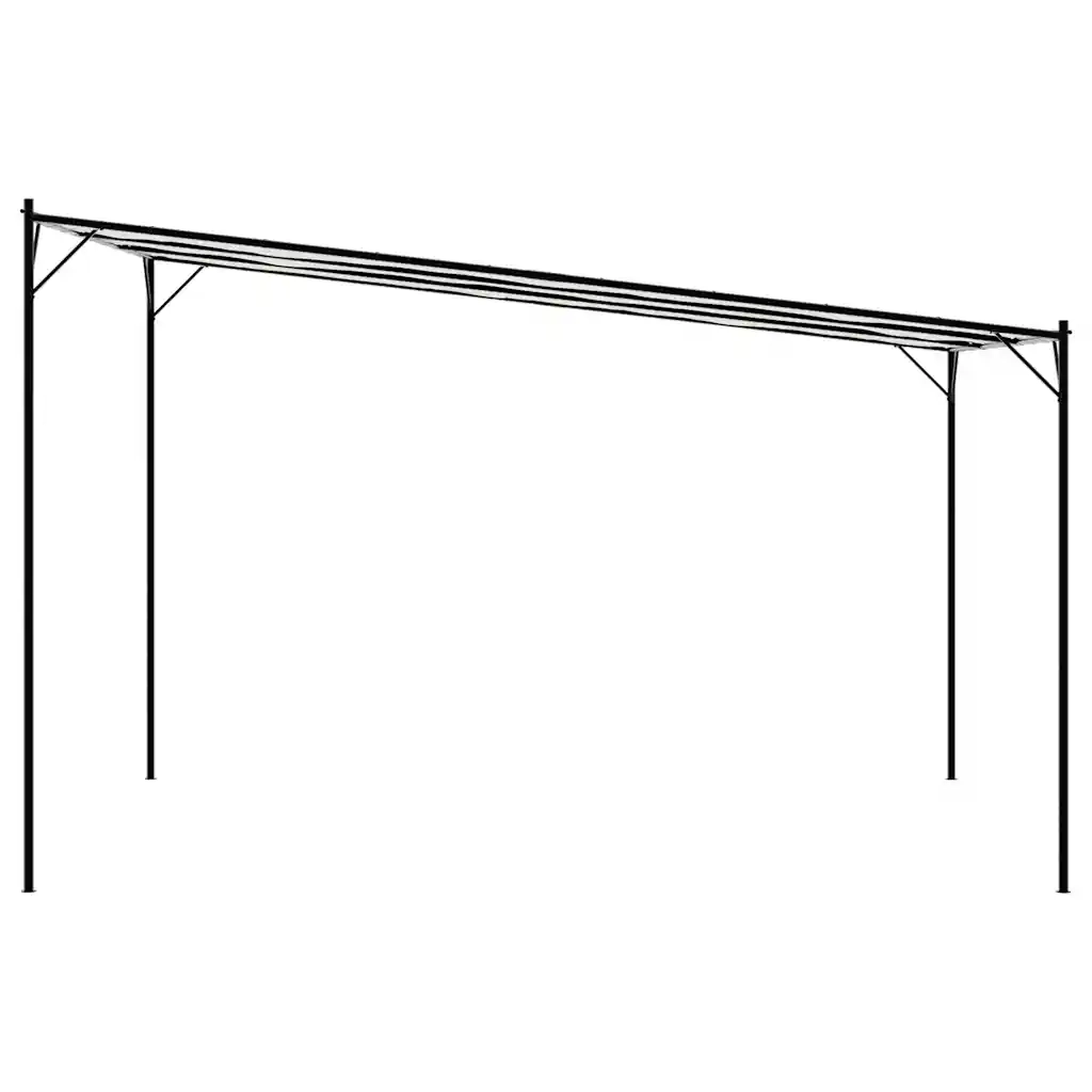 Gazebo Bianco 4x4 m 180 g/m² Tessuto e Acciaio 362464