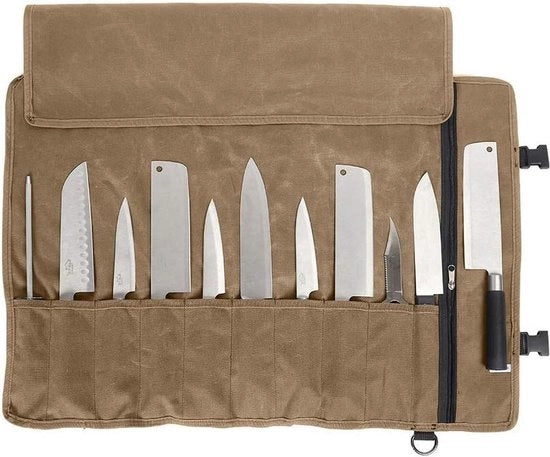 Set di cucina a 11 manici con contenitore a sospensione per campeggio e escursionismo - attrezzo multifunzionale in zaino a tracolla
