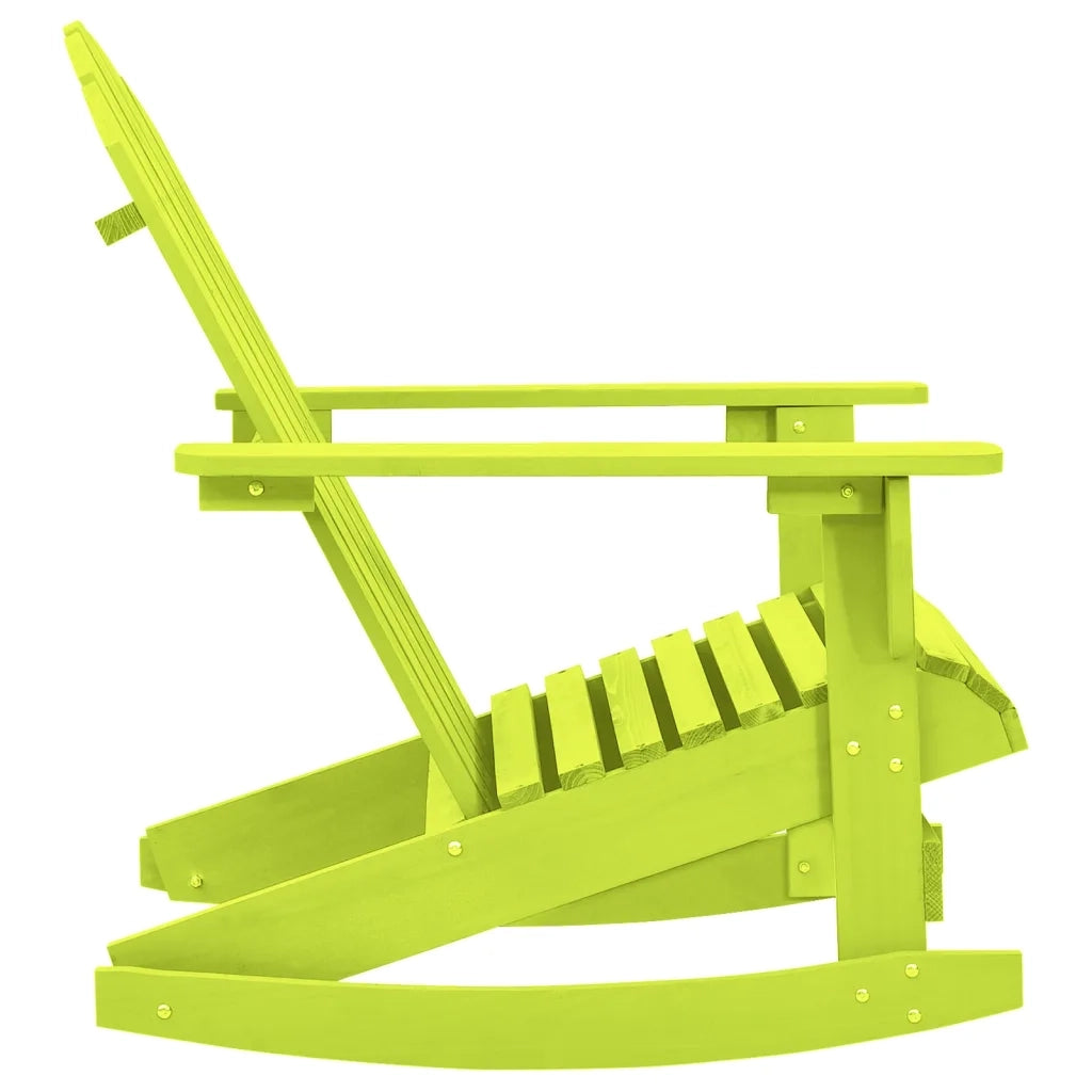 Sedia a Dondolo Giardino Adirondack in Legno di Abete Verde 315886