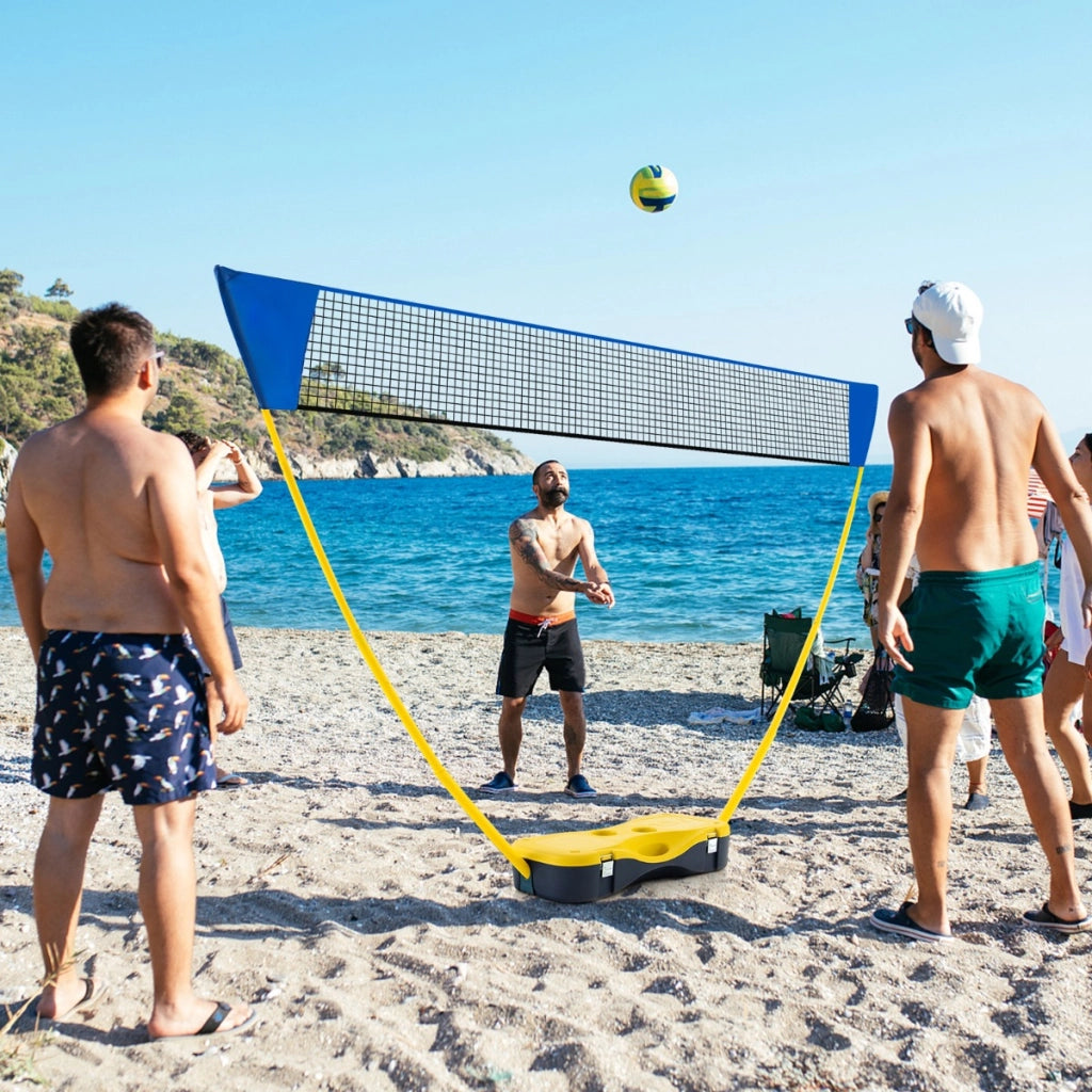 Set da badminton con rete racchette e volani, Set da badminton per gioco all'aperto con 2 volani 270x33,5x160cm-Ricreazione outdoor