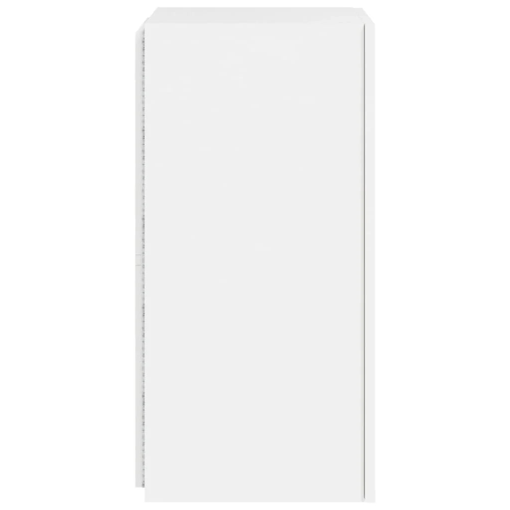 Mobile TV multimediale scaffale TV mobile TV credenza TV sala da pranzo soggiorno camera da letto montaggio a parete con luci LED 30,5 x 35 x 70 cm bianco 02_0027874