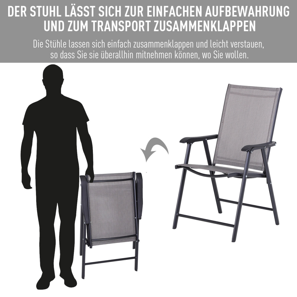 Sedia da pranzo con braccioli 2 pezzi ¨C zephmum ¨C Grigio Metallo 58x64x94 cm