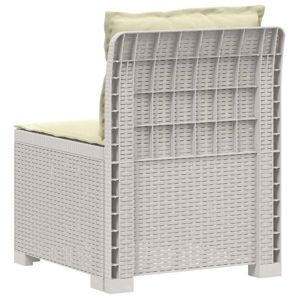 Divano da Giardino a 1 Posto con Cuscini Aspetto Rattan PP 8011804