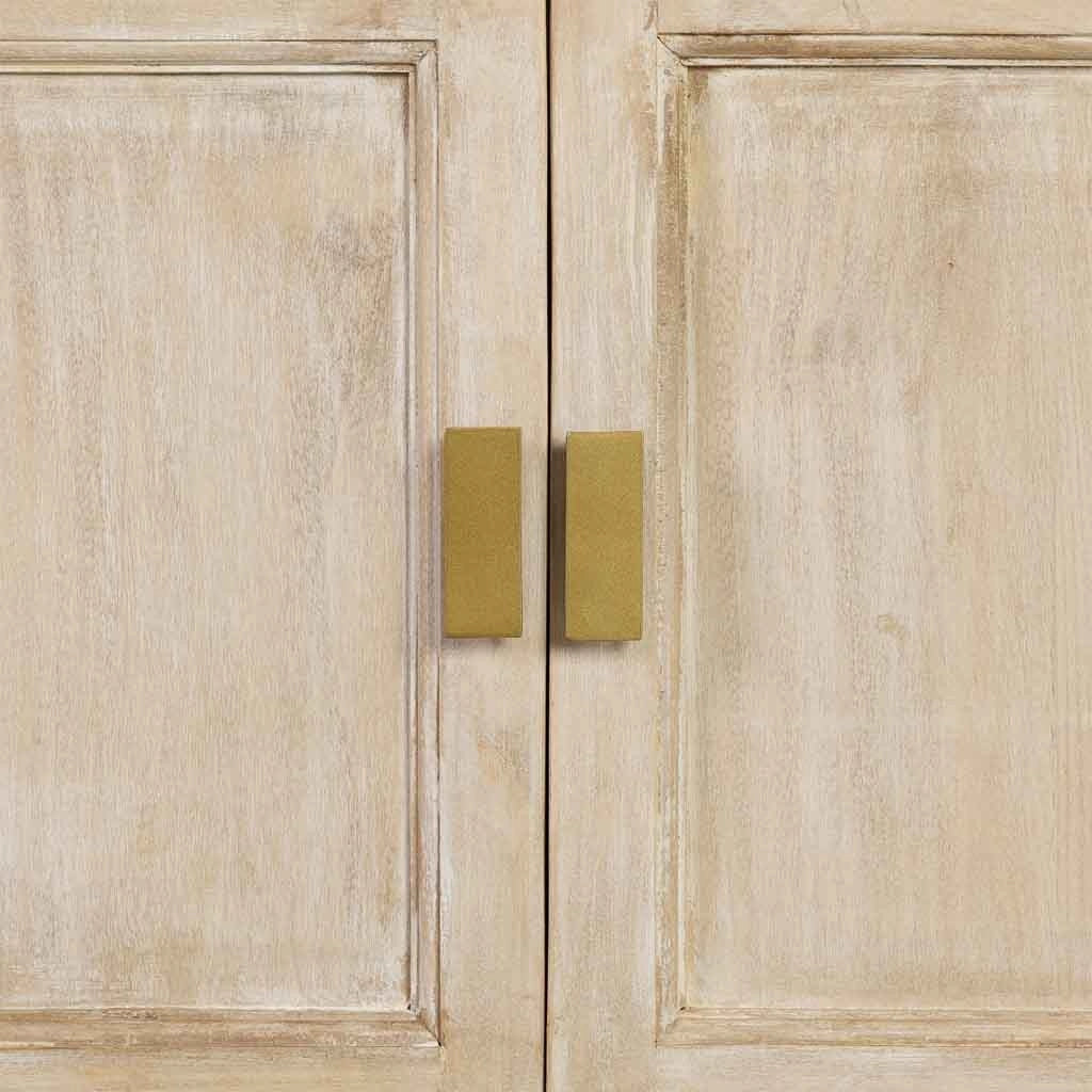 Credenza in legno beige con 4 ante 150x40x90h cm