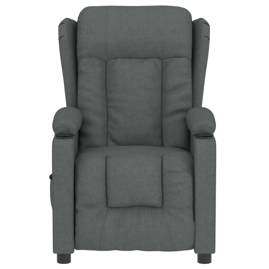 Poltrona Elettrica Reclinabile Grigio Scuro in Tessuto 3098778