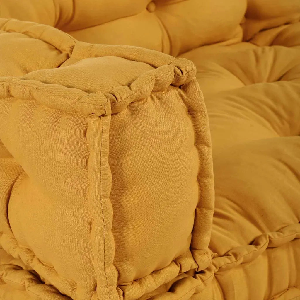 Cuscino per Divano Pallet 3 pz | Cuscini per sedie Giallo 120 x 80 x 38 cm Tessuto