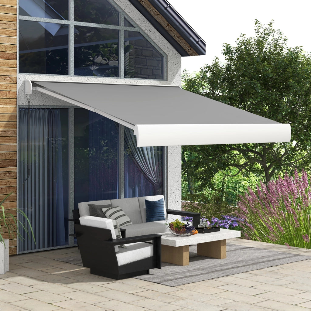 Tenda da esterno motorizzata ¨C zephmum ¨C grigio chiaro 3x2.5m