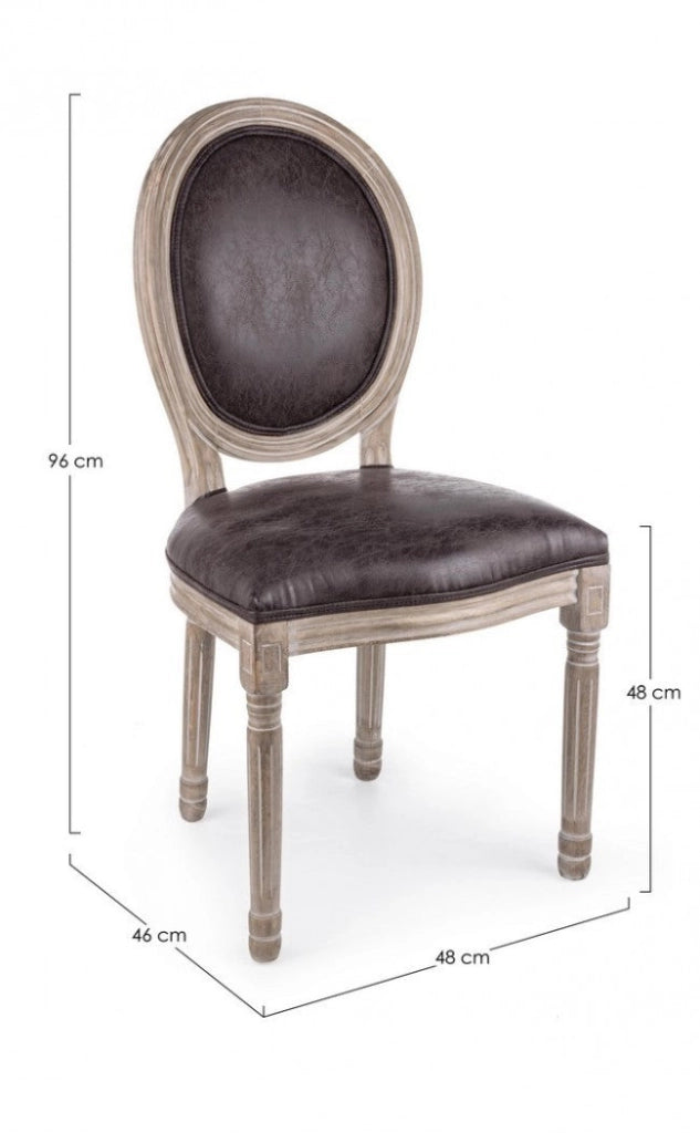 Set 2 Sedie 48x46x96h cm Mathilde Dark
