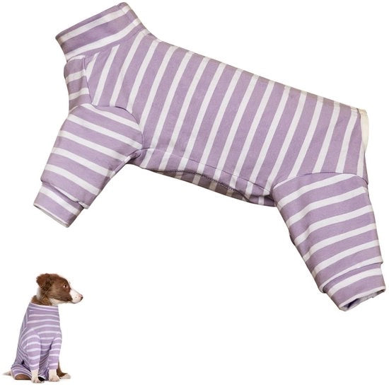 Kit di cura per cani - Tessuto ad alta respirazione cotone-elastan - Protezione addominale a doppia lastra - Cinturino - Chiusura a sicurezza - Materiale idoneo per la pelle - Kit di cura per cani