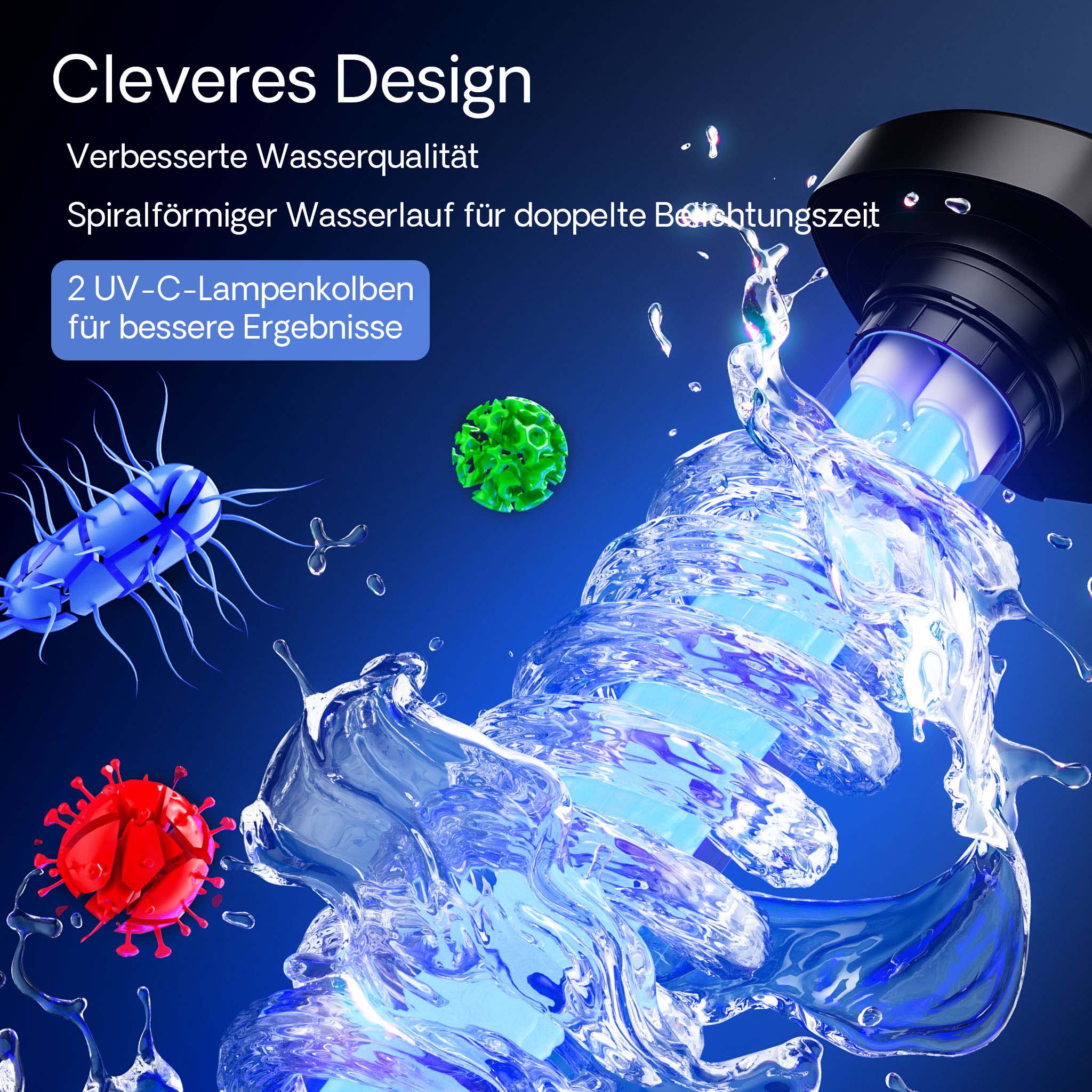 CUV-2072 Chiarificatore UVC 72W Sterilizzatore per laghetti contro le alghe