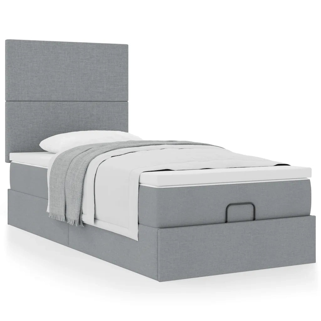 Struttura Letto Pouf con Materasso 80x200 cm in Tessuto 3313029