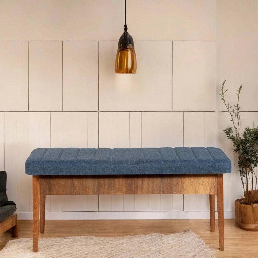 Arielli, Panca Peso Supportato 130 kg, 110x40x48h cm Marrone Noce