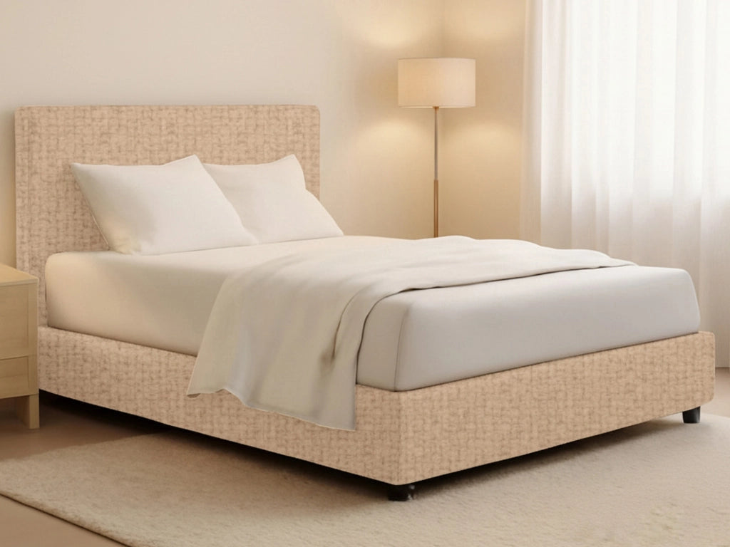 Lichfield, Letto Matrimoniale Sfoderabile Made in Italy, Beige