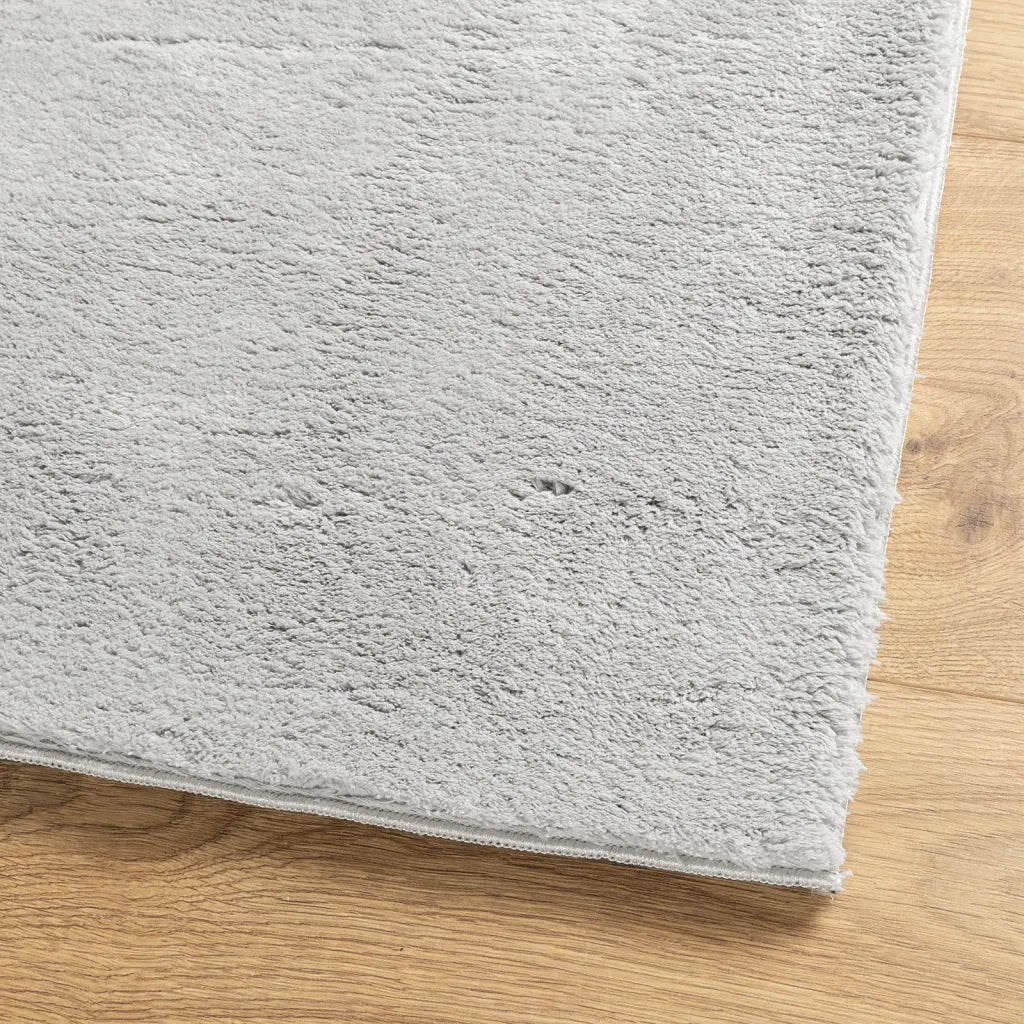 Tappeto a Pelo Corto HUARTE Morbido e Lavabile Grigio 240x240cm 375082