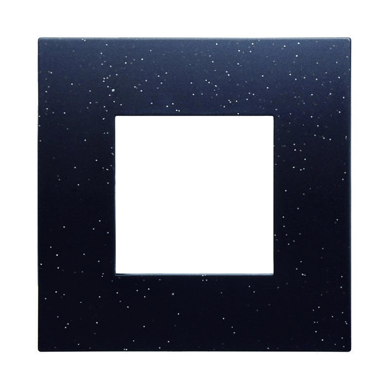 Placca Plastica Serie Venus 2P Colore Nero Brillante Compatibile Con Vimar Arke