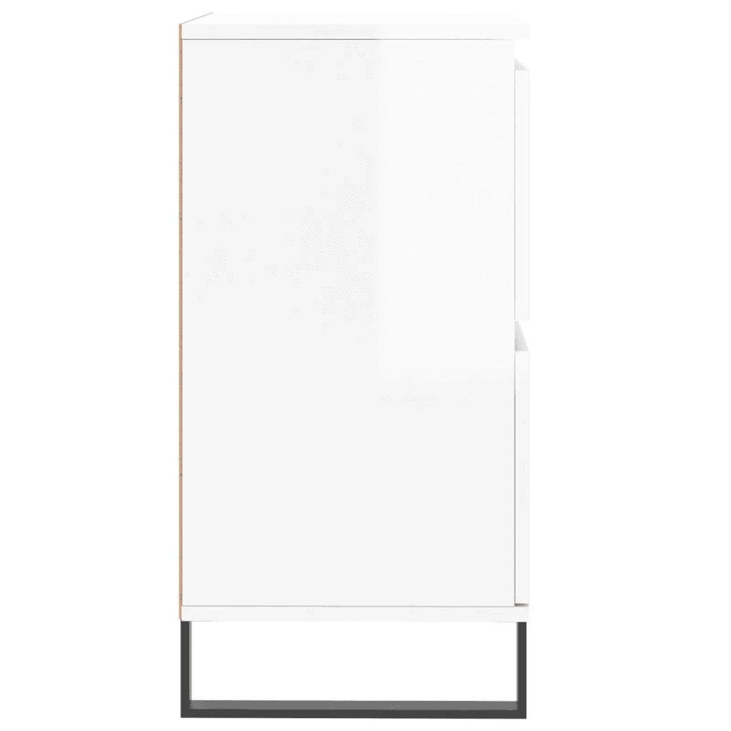 Credenza-Buffet-Armadio da cucina Bianco Lucido 60x35x70 cm in Legno Multistrato 226889