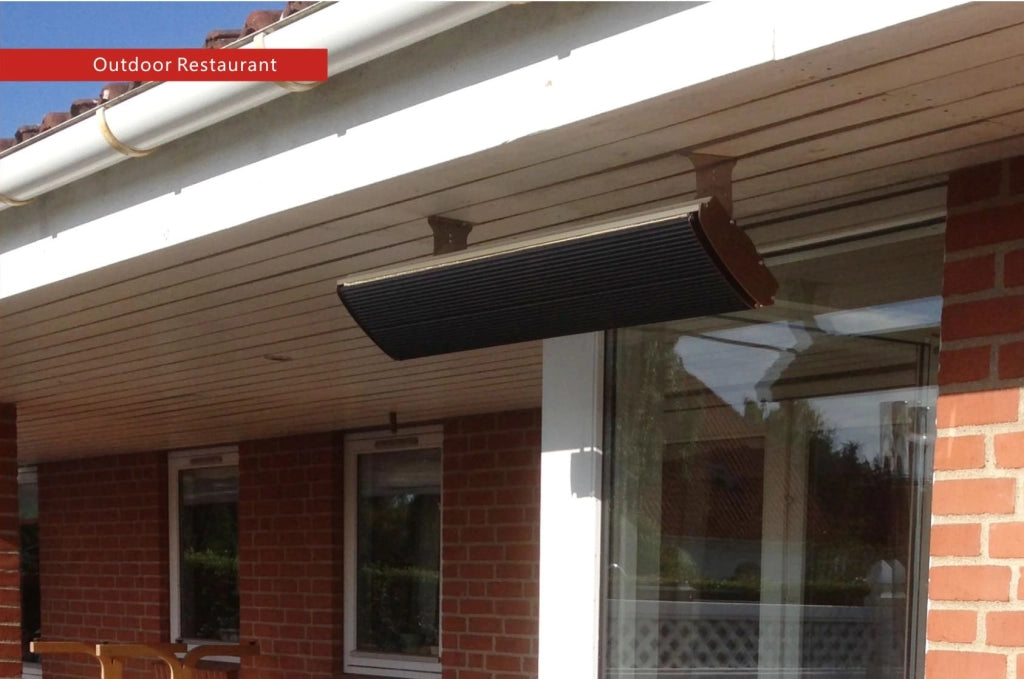 Pannello Radiante Riscaldante Industriale ad Infrarossi 200x18,9x6,7 cm 4000W Sined  Nero