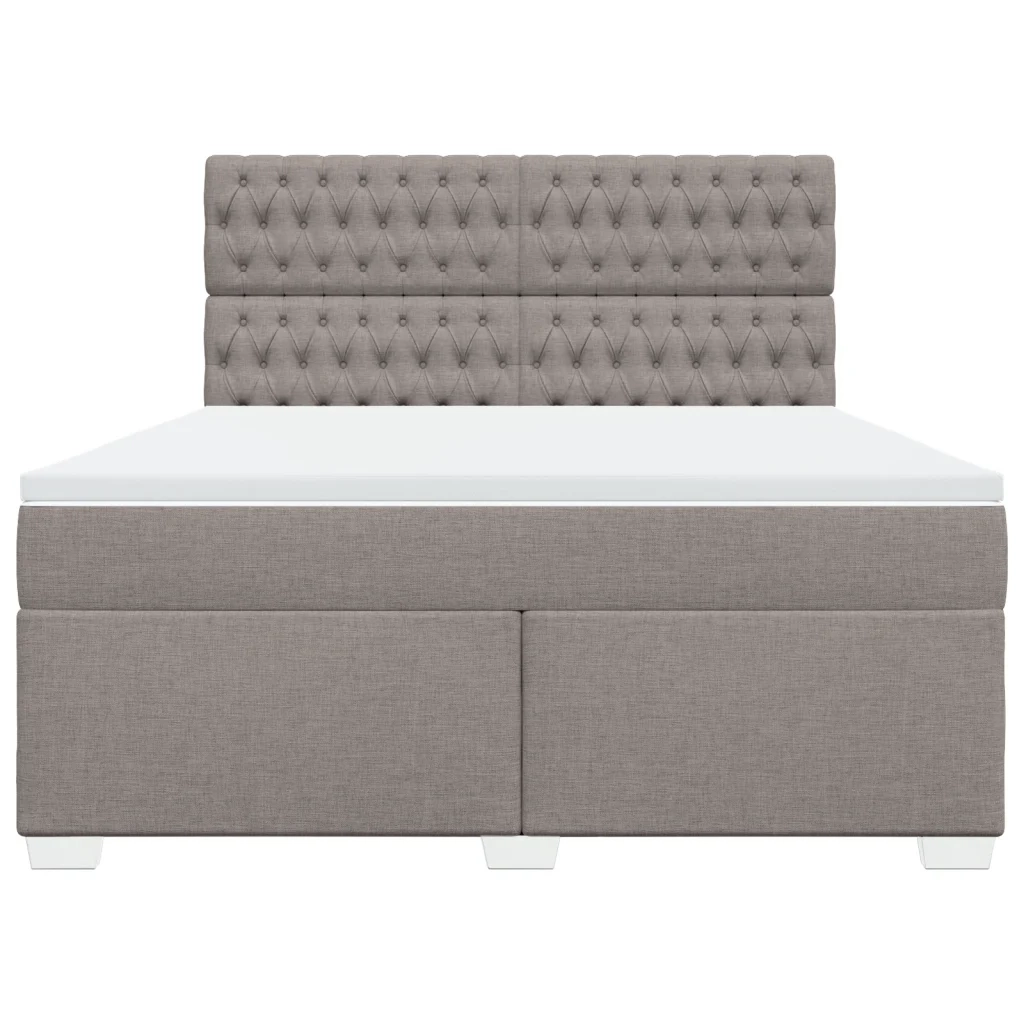 Giroletto a Molle con Materasso Tortora 180x200 cm in Tessuto