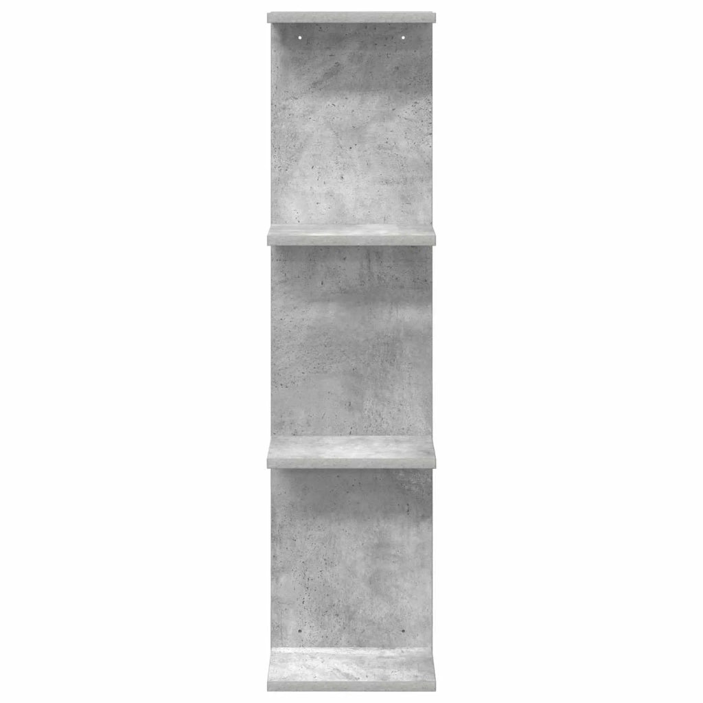 Scaffale da parete 2 pz Grigio Cemento 25 x 15 x 100 cm 8012387