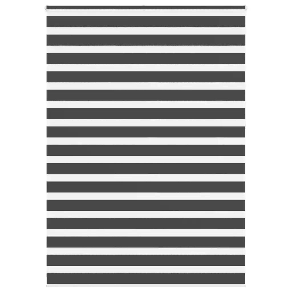 Tenda a Rullo Zebra Nero Larghezza Tessuto 155,9 cm Poliestere