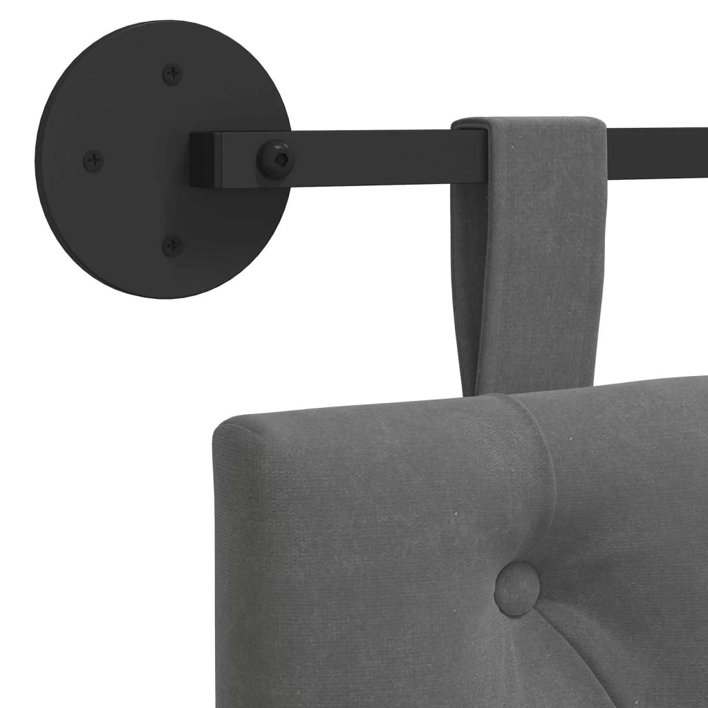 Testiera | Testata sospesa Con luce LED Grigio Scuro Velluto