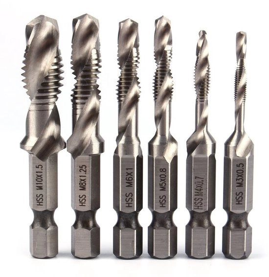 Set di Trapano a Flessibile - Trapani a Flessibile da M3 a M10 - 6 Pezzi
