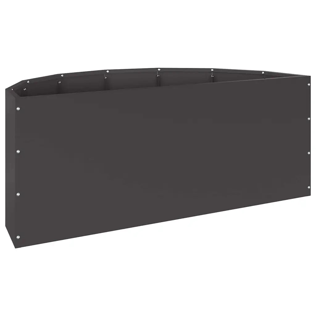 Fioriera-Vaso da Esterno-Contenitore per Piante Nero 90 x 45 x 35 cm Acciaio