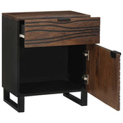 Comodino | Armadio da Notte | Mobiletto da notte Noce 50 x 33 x 60 cm Legno ingegnerizzato
