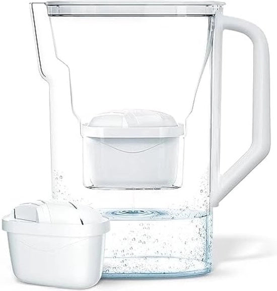 Filtro acqua da 2,7 L, compatibile con Brita Maxtra, per riduzione di microplastiche, cloro, calcare e impurità bianche
